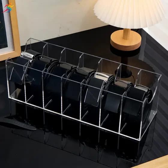 AOR Caixas De Armazenamento De Acrílico Transparente Atacado Cinto De Mesa Multi-Grade Organizador Cosméticos Com Divisó