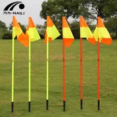 Bandeira de canto de futebol, logotipo, haste de enrolamento, equipamento de treinamento de quadra de futebol escolar, b