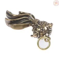 Carro 3D Latão Peixe Fundição Estatueta Animal Estilo Retro Escultura De Metal Ornamentos Presente Quente