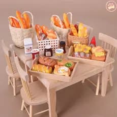 Carro 1 : 12 Casa De Bonecas Em Miniatura Comida Jogar Cozinha Simulação Cesta Pão Jam Modelo Decoração Brinquedo Boneca
