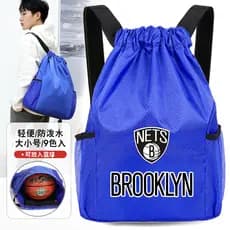 Bolso com cordão duplo ombro cordão engrossado saco de basquete maratona saco de esportes saco de pano de armazenamento