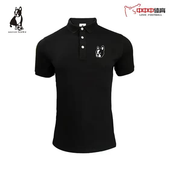 Soccerjunky futebol cão camisa polo masculina verão Casual camiseta masculina lapela camisa polo de manga curta