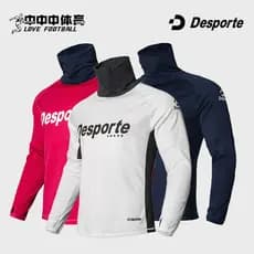 Desporte corpo shabiao gola alta mais veludo camisa de treinamento de futebol outono inverno quente manga comprida molet