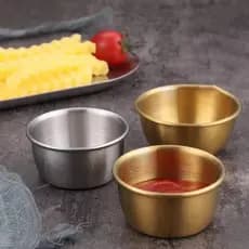 Sha 304 Aço Inoxidável Pequeno Tempero Prato Cozinha Molho Copo Ketchup Tigela Aperitivo Pratos Sushi Vinagre Soja Pires