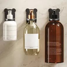 YESS Universal Garrafa De Gel De Banho Ra Ajustável Shampoo Titular Mão Dispensador De Sabão Gancho Fixado Na Parede Per