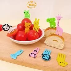 YESS 12-46 Pçs Bento Caixa Acessório Conjunto Bonito Mini Garfos De Frutas Portátil Dispensador Molho Tomate Para Acampa