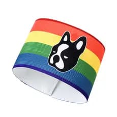 Soccerjunky futebol cão adulto arco-íris braçadeira enrolamento Anti-queda braçadeira capitão de futebol CP21825