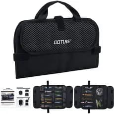 Bolsa para Iscas Goture, 20 Bolsos de Malha, Portátil, Resistente à Água, 600D PU, Bolsa para Iscas de Pesca, Adequada p