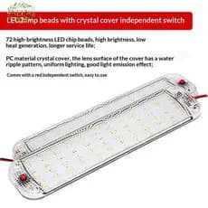 NEEW 12V-80V Interior Do Carro Barra De Luz Led Tubo Branca Para Van Caminhão Tru RV Campista Barco Luzes Teto Quente