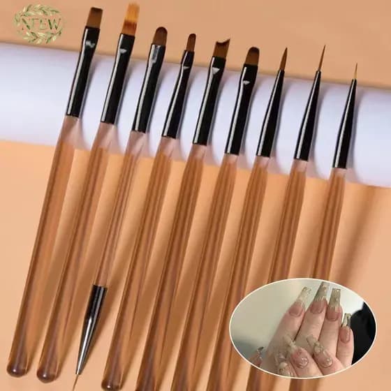 NEEW 1pcs Caneta Para Unhas Escova De Varredura Terapia De Luz Linha De Desenho Gradiente De Quente