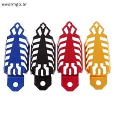 WWARM 1Pc Capa De Amortecedor De Motocicleta Dianteiro Traseiro Garfo Decoração Protetor De Alumínio