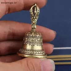 WWARM Retro Bronze Cobre Sino Sinos De Vento Pingente , Artesanato Em Latão Decoração De Casa