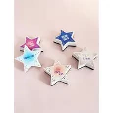 Borracha magnética estrela de cinco pontas quadro branco quadro negro dupla utilização feltro fácil de limpar lavável ab