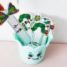 Caterpillar muito faminta, dupla face, em branco, regravável, cartão de desenho, nome em inglês, sala de aula, jogo de g