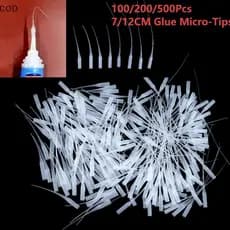 [ala] 100/200/500 Unidades Aplicador De Cola Descartável Ponta Flexível Micro Tubo De Extensão Para 502 Super Precisão R
