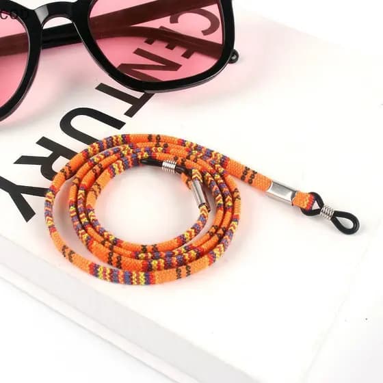 [ala] Óculos De Sol Ne Strap Anti-Lost Étnico Algodão Confortável Fixação Cordão Suporte De Suspensão Durável Para Camin