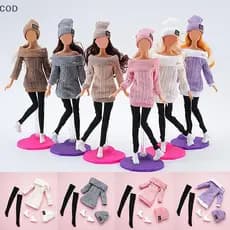 [alb] 1 Conjunto De Roupas De Boneca De 30 Cm , Acessórios De Vestir , Suéter , Chapéu , Stoings , Terno , Menina , Casa