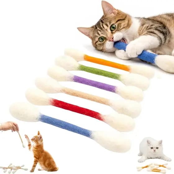 Brinquedos de algodão para gatos, contém erva-dos-gatos, conjunto de 6 brinquedos de algodão para gatos, adequado para g