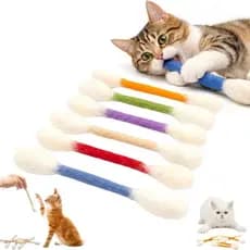 Brinquedos de algodão para gatos, contém erva-dos-gatos, conjunto de 6 brinquedos de algodão para gatos, adequado para g