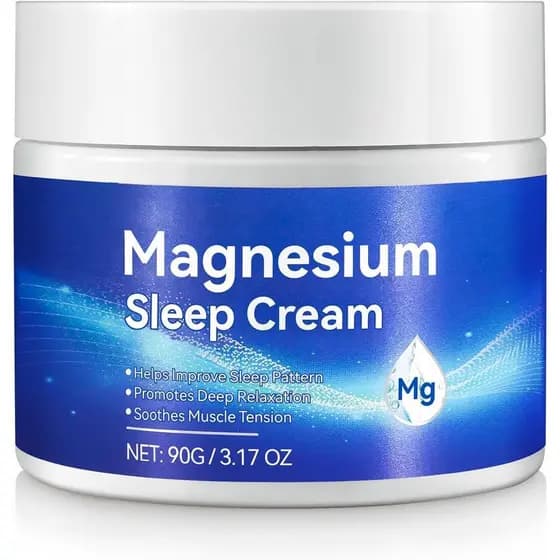 Óleo de magnésio para os pés, um creme tópico de magnésio de altíssima concentração. Anúncio de Glutationa 66.