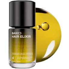BASEDHairElixir-Sérum de Brilho Leve com Proteção Térmica, Controla o Frizz e os Fios Rebeldes, Nutre com Óleos de Prado