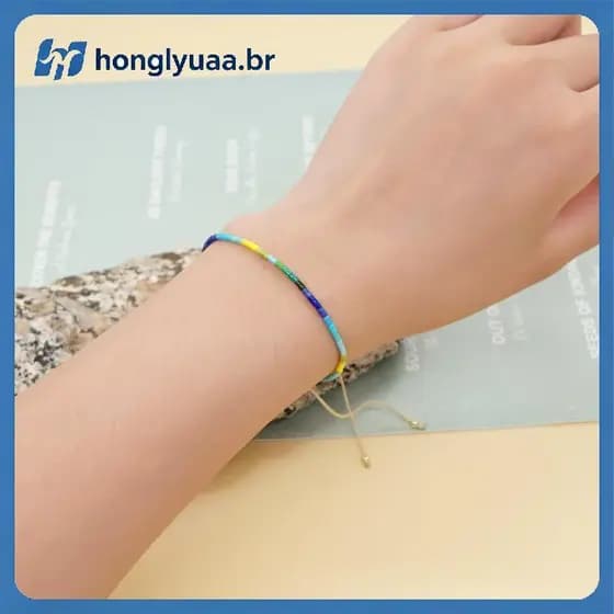 Pulseira Colorida Boho Feita À Mão Com Miçangas , Contas De Semente , Fio Staable , De Amizade , Verão , Praia , Férias