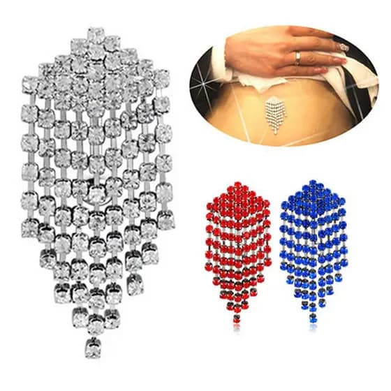 piercing umbigo bijuterias femininas ✍Moda europeia americana Popular invertida borla umbigo anel umbigo prego perfurado