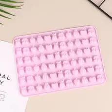 1Pc 66 Cavidades Bonito Mini Frutas Molde De Silicone Goma Chocolate Cubo De Gelo Bandeja Não-sti Geléia Bolo Cozimento