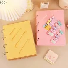 [lxfb] Livro Organizador De Laços De Cabelo , Suporte De Grande Capacidade , Clipe Acessório De Economia De Espaço Para