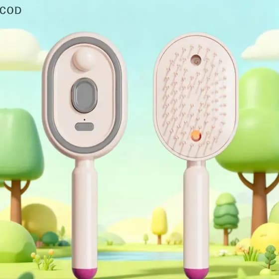 [lxfb] Escova De Cabelo Elétrica 2 Em 1 , Pente Desembaraçador , Ferramenta Hidratante Anti-Frizz Para Cabelos Cacheados