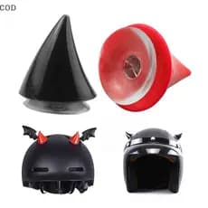 [lxfc] 2 Pcs Capacete De Motocicleta Bonito Canto Chifre De Borracha Decoração Motocross Rosto Cheio Off Road Moto Acess