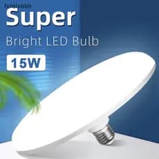 220V Lâmpada Led E27 Super Brilhante 15W UFO Leds Luzes Interior Branco Frio Iluminação Candeeiros De Mesa Luz Garagem B