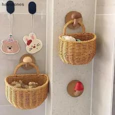 Cesta De Suspensão De Parede Boho Chic Feita À Mão Para Armazenamento De Cozinha E Suporte De Gengibre