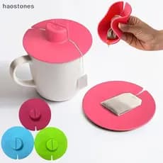 Suporte De Saco De Chá De Silicone De Qualidade Alimentar Com Alça E Espremedor Conjunto De Tampa De Caneca Reutilizável