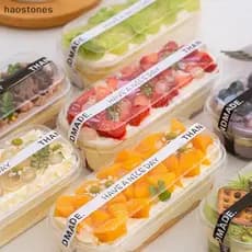 10/20/50 Unidades Mini Recipiente De Sobremesa Para Pão Deli Sobremesas Copos Caixa De Bolo-300ML
