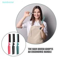 1 Pçs Dentes Duplos Dobrável Escova De Cabelo Portátil Penteado Viagem Cabeça Massageador Salão De Beleza Ferramenta Est