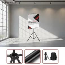 Suporte De Banner Portátil hujin 2x5 Pés X Com Lona Resistente À Prova De Intempéries br