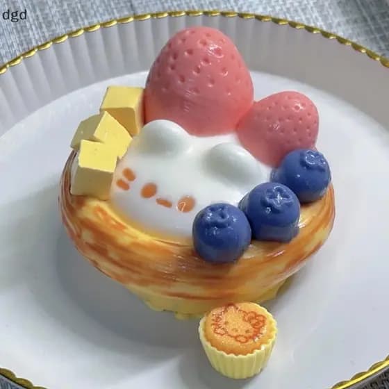 [DGD] Torta De Ovo De Morango Vermelho , Barra De Creme , Brinquedo De Alívio Do Estresse Sensorial Para Crianças , Adul