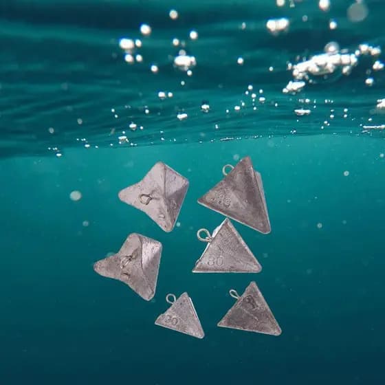 30-140g Triângulo Chumbo Pingente Gota De Água Thallium Mar Pesca Posicionamento Chumbada Acessórios De