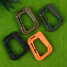 5 Pçs Ao Ar Livre Plástico Shale Mosquetão Tipo D Bapa Pendurado Webbing Gancho Bule Multi Caminhadas Equipamento De Aca