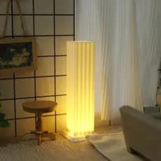 1/12 Casa De Bonecas Simulação LED Lâmpada Chão Modelo Sala Estar Quarto Decoração Micro Cena Ornamento