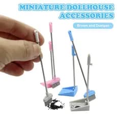 1 : 12 Casa De Bonecas Em Miniatura Kit Pá Boneca Ferramentas Limpeza Decoração Brinquedo Micro Cena Vida Adereços