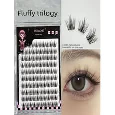 | cílios tufinho gatinho | 【cílios com cola e pinça】 cílios tufinho fox eyes ♧Cílios postiços de pelúcia feminino simula