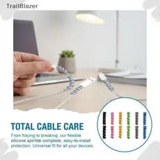 20 Pçs Espiral Silicone Cabo Enrolador USB Fio Capa Protetor De Saver Evita O Desbotamento Para Carregadores De Telefone