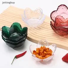 1 Pcs Pequeno Prato De Molho Acrílico ​ Pratos De Servir Flores De Cerejeira Estilo Criativo Sobremesa Sushi Acessórios