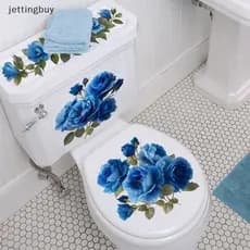 Vaso Sanitário Stier Flor Borboleta Banheiro Auto-Adesivo Pintura À Prova Dwaterproof Água Toalete Capa De Parede Do