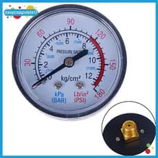 Medidor De Pressão De Ar EASYC Bar 13mm 1/4 bsp Rosca Escala Dupla Para compressor BR