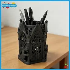 EASYC Suporte De Caneta Gótico Preto Ornamento Presente Legal-Item De Armazenamento De Decoração Para Casa E Escritório