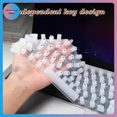 FLOWE Película Protetora De Teclado De Silicone Para Unhas , Laptop , Tampa De Botão De Unha Longa , À Prova De Poeira A
