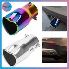 FLOWE Peças De Carro Novo Design Estilo Em Forma De Coração Acessórios Para 2.5 Polegada Aço Inoxidável Prata Colorido P